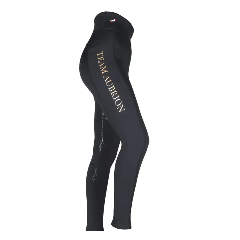 Shires Aubrion Team Winter Riding Tights in Black