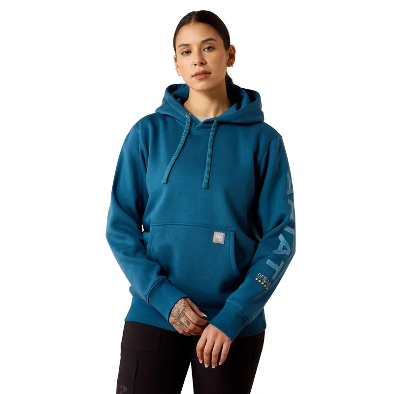 Ariat Rebar Hoodie in Deep Dive/Storm Blue