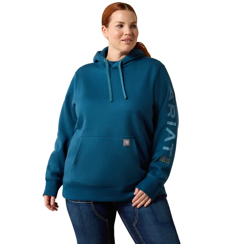 Ariat Rebar Hoodie in Deep Dive/Storm Blue-1