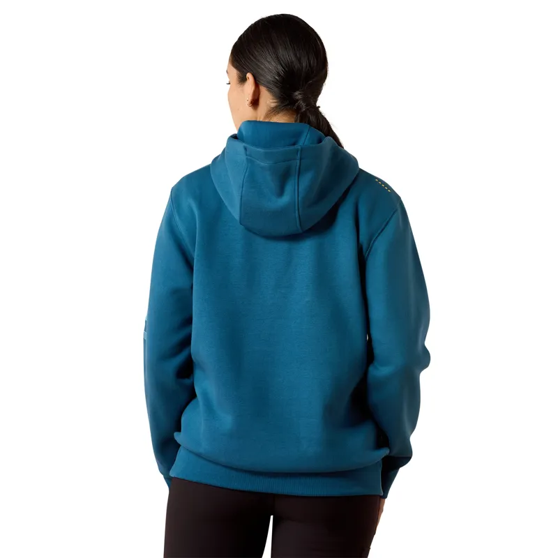 Ariat Rebar Hoodie in Deep Dive/Storm Blue-2