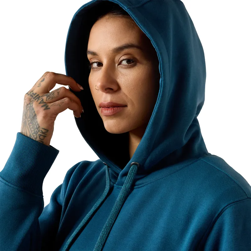 Ariat Rebar Hoodie in Deep Dive/Storm Blue-4