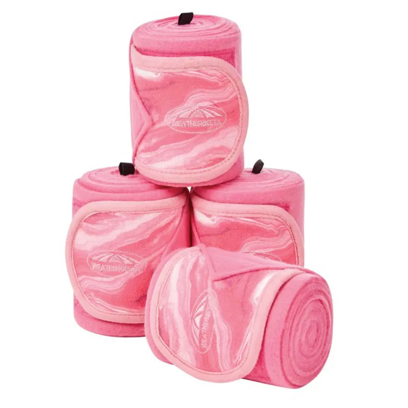 Weatherbeeta Marble Fleece Bandages in Pink Swirl