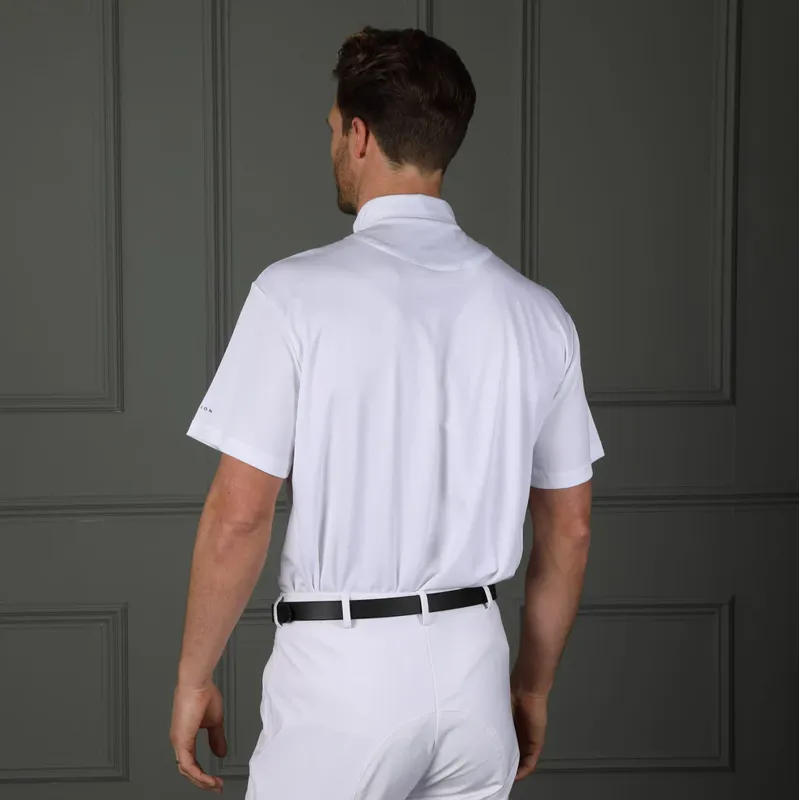 Aubrion Gents Short Sleeve Tie Shirt in White-1