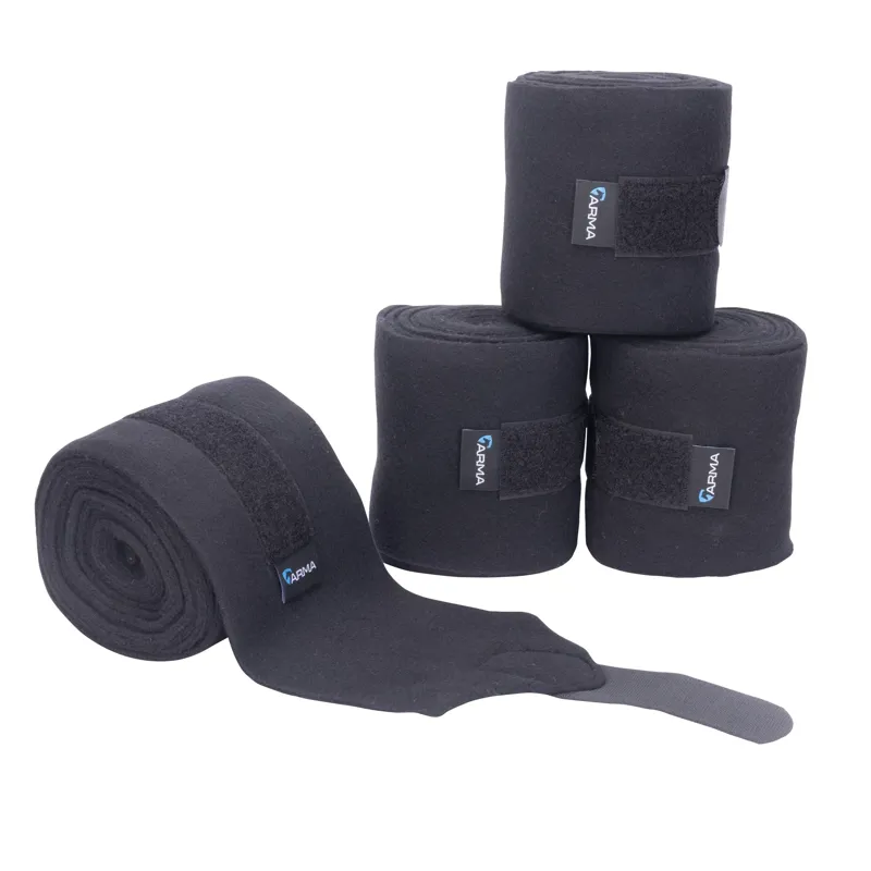 Arma Fleece Bandages in Black
