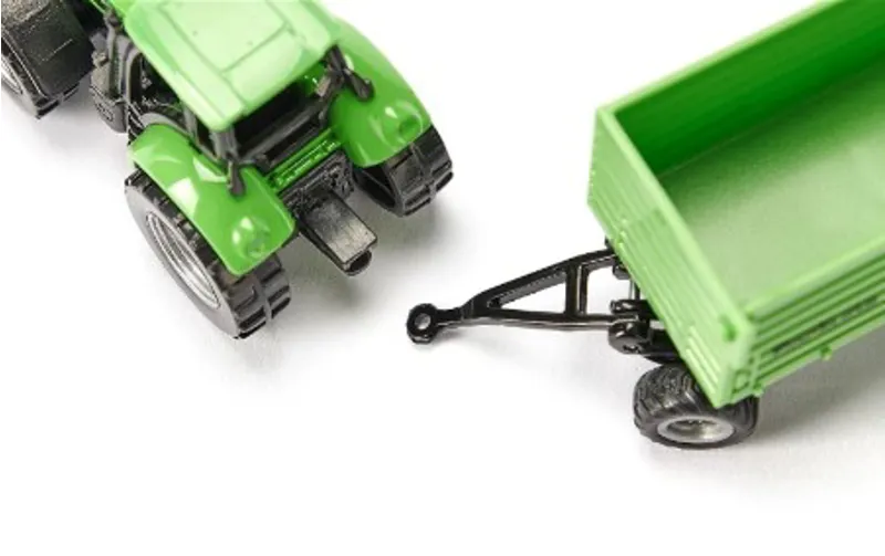 Siku Deutz Fahr with Fortuna 4 Wheel Trailer-2