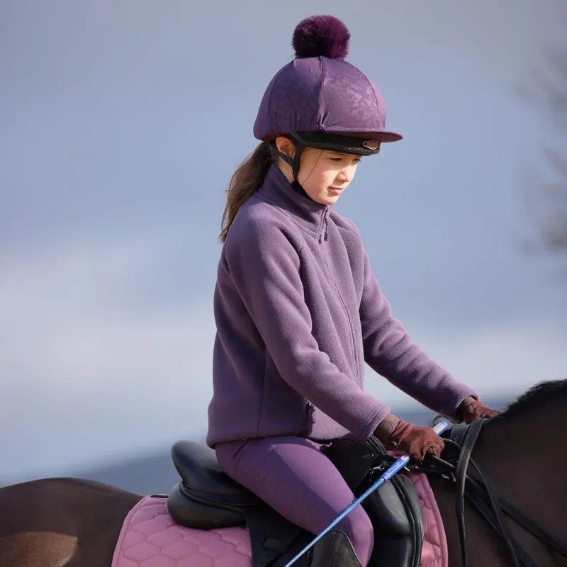 Aubrion Restore Half Zip Fleece - Young Rider PURPLE-1