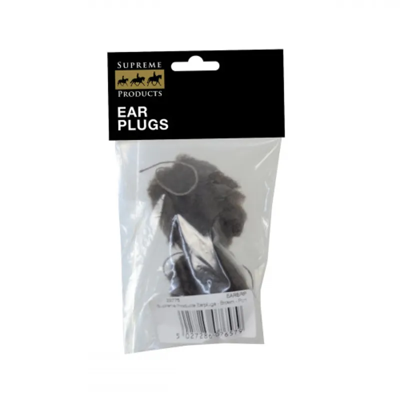 Supreme Products Fleece Earplugs - Brown - Horse