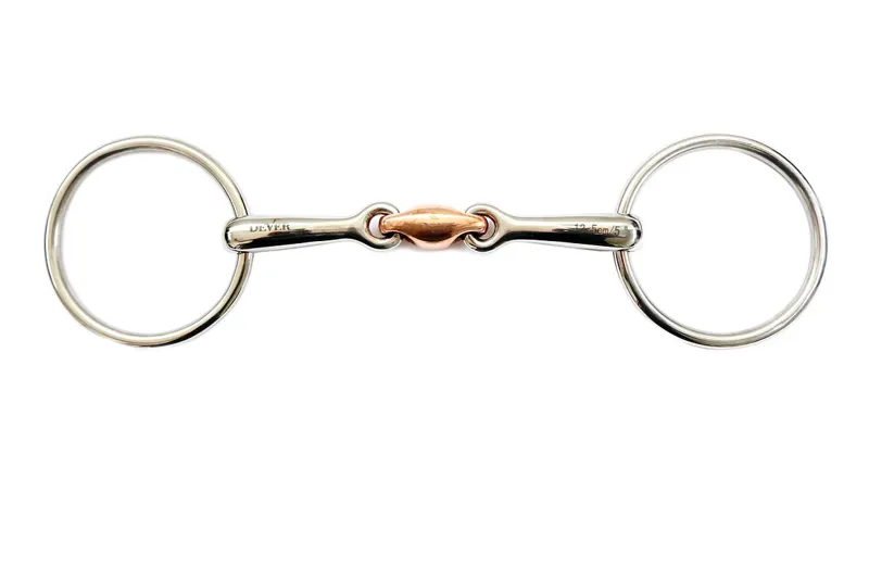 Dever Steel Snaffle Loose Ring with Copper Lozenge