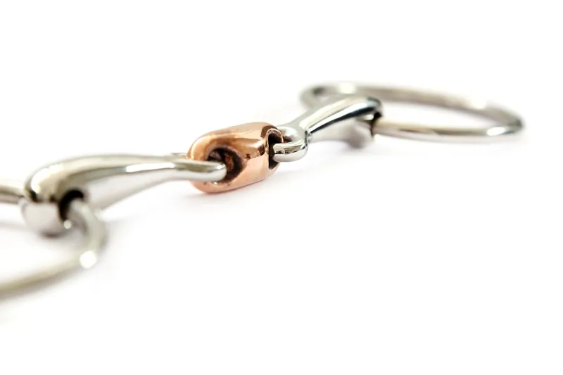 Dever Steel Snaffle Loose Ring with Copper Lozenge-1