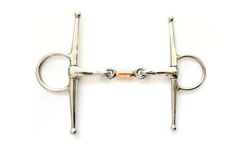 Dever Steel Full Cheek Snaffle with Copper Roller