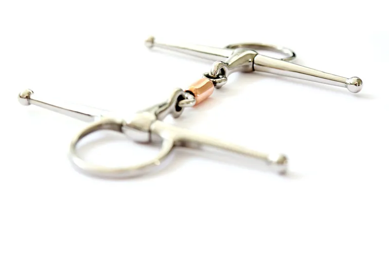Dever Steel Full Cheek Snaffle with Copper Roller-1