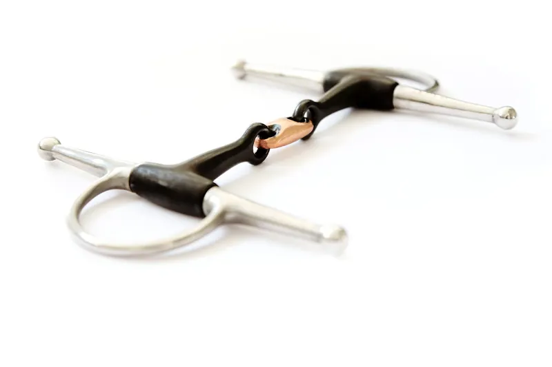 Dever Steel Full Cheek Sweet Iron Snaffle with Copper Lozenge-1