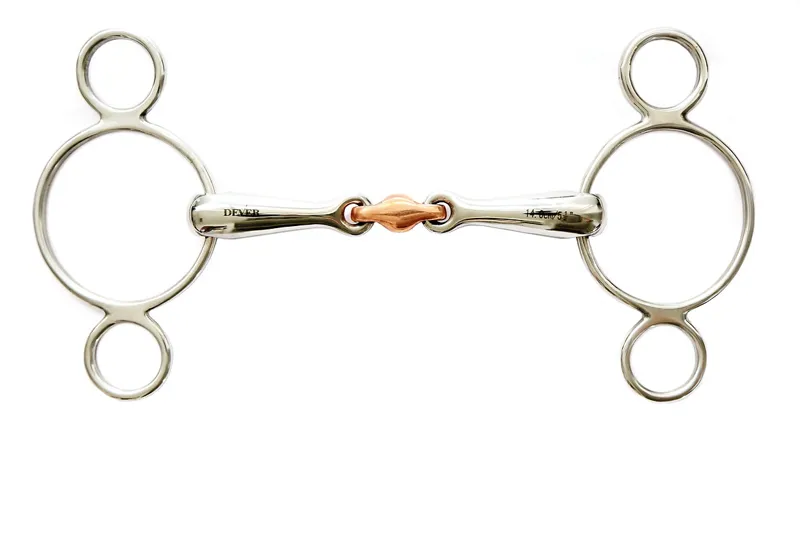 Dever Steel Dutch 3 Ring Gag with Copper Lozenge