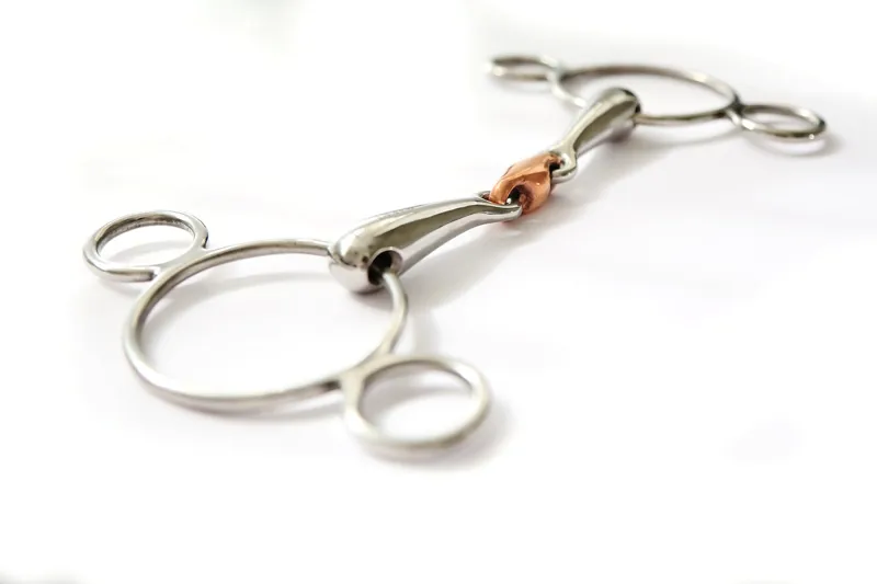Dever Steel Dutch 3 Ring Gag with Copper Lozenge-1
