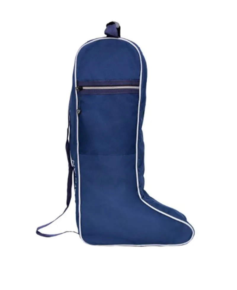 Hy Equestrian Boot Bag in Navy/Grey