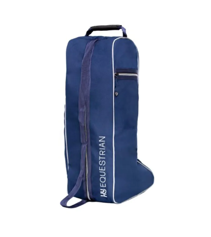 Hy Equestrian Boot Bag in Navy/Grey-1