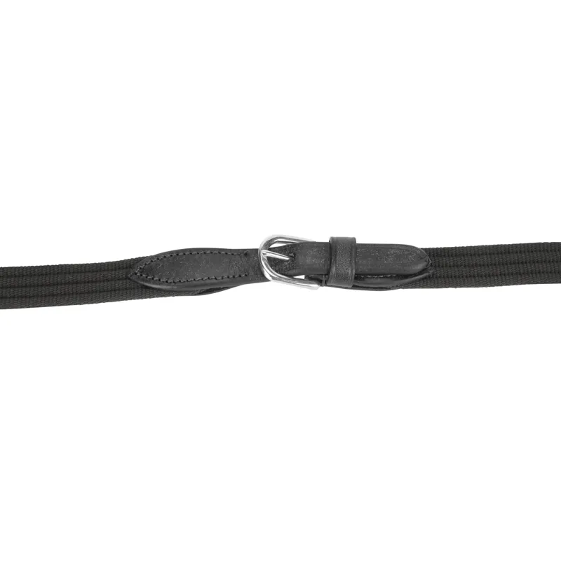 Velociti GARA Cotton Web Draw/Running Reins in Black -3