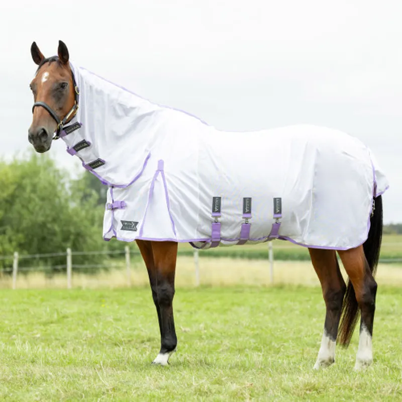 StormX Empra Gladiator UV Combi Fly Rug - - White/Lilac