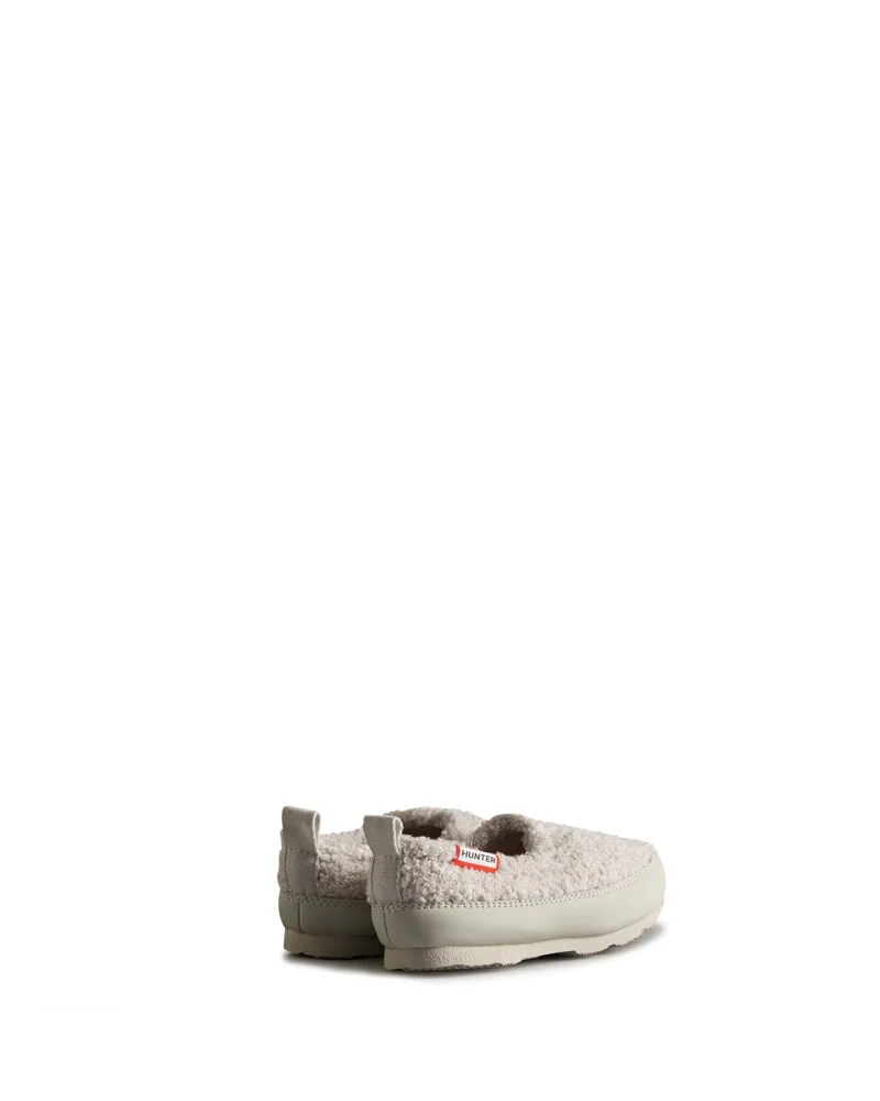 Hunter Little Kids Sherpa Slipper in Frosted Grey-2