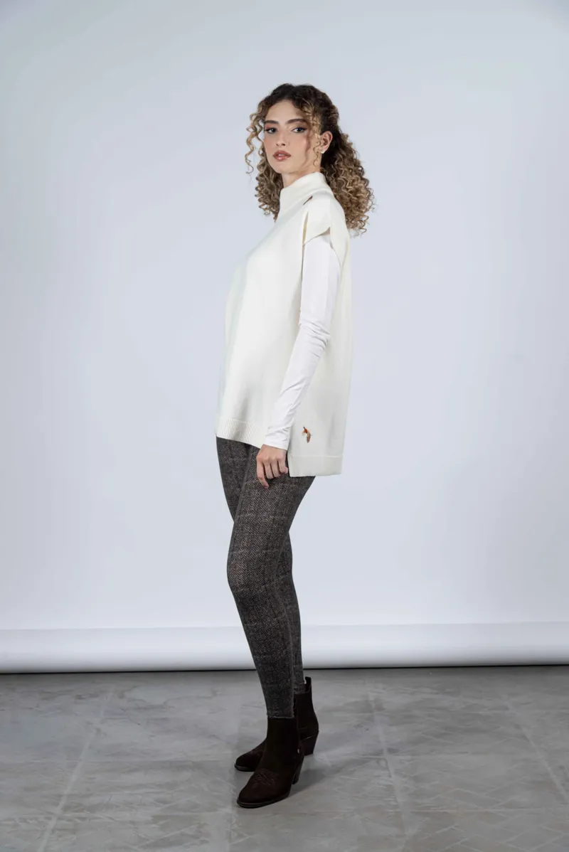 Hartwell ARIA Partridge Sleeveless Top in Cream-2