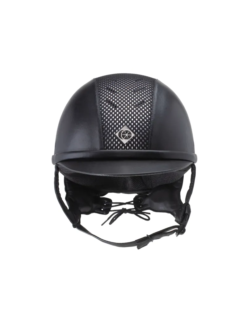 Charles Owen AYR8 Plus Leather Look in Black and Silver-1