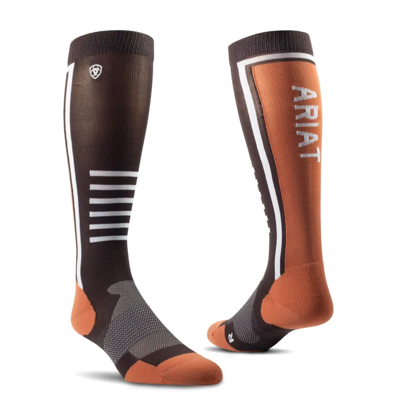 AriatTEK Slimline Performance Sock in Brown