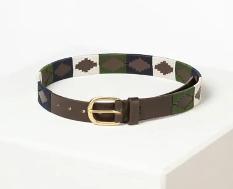 Rydale Askwith Polo Belt in Brown/Khaki/Navy