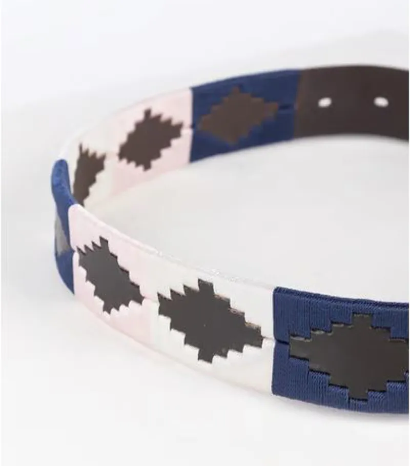 Rydale Askwith Polo Belt in Denim/White/Sorbet-2