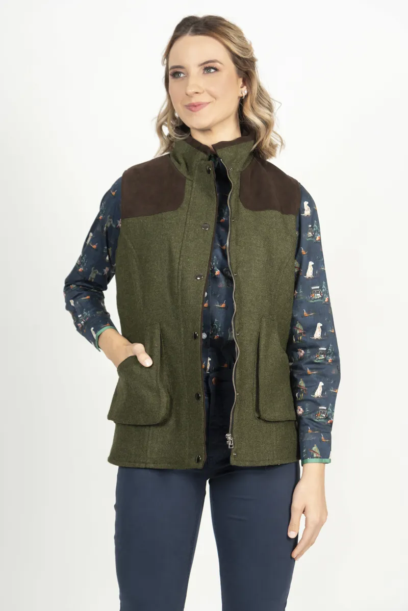 Hartwell AVA Pure Wool Gilet in Olive-1