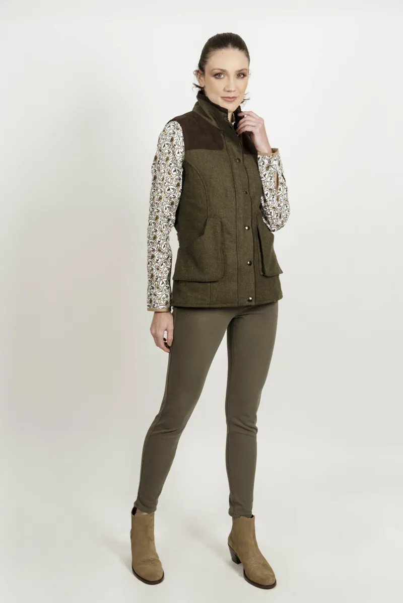 Hartwell AVA Pure Wool Gilet in Olive-2