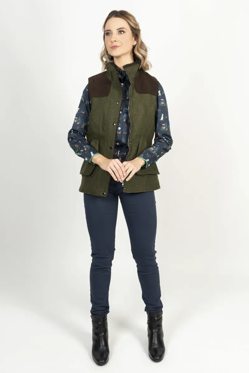 Hartwell AVA Pure Wool Gilet in Olive-4