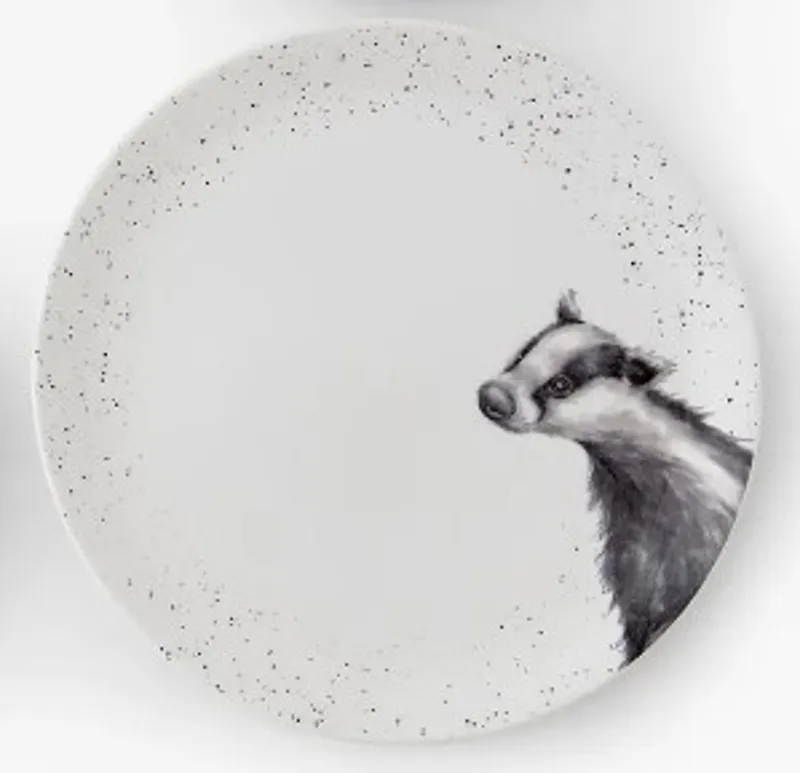 Wrendale Badger Coupe Plate