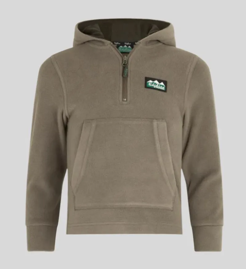 Ridgeline Kids Ballistic Fleece Hoodie in Smokey Olive