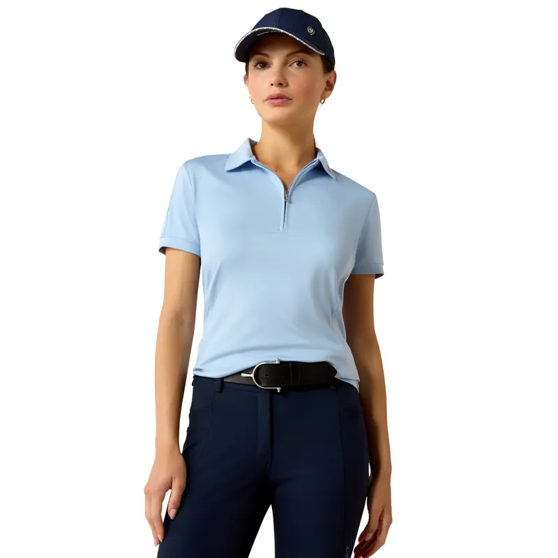 Ariat Bandera 1/4 Zip Polo Shirt in St Tropez
