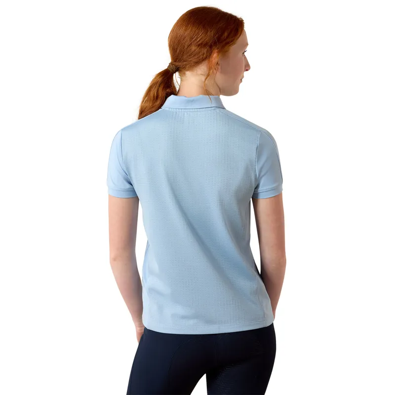 Ariat Youth Bandera 1/4 Zip Polo Shirt in St Tropez-3