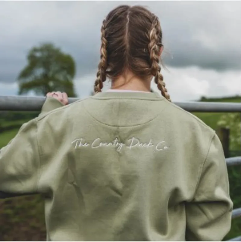 The Country Duck Co Bantam Sweatshirt in Light Olive-1