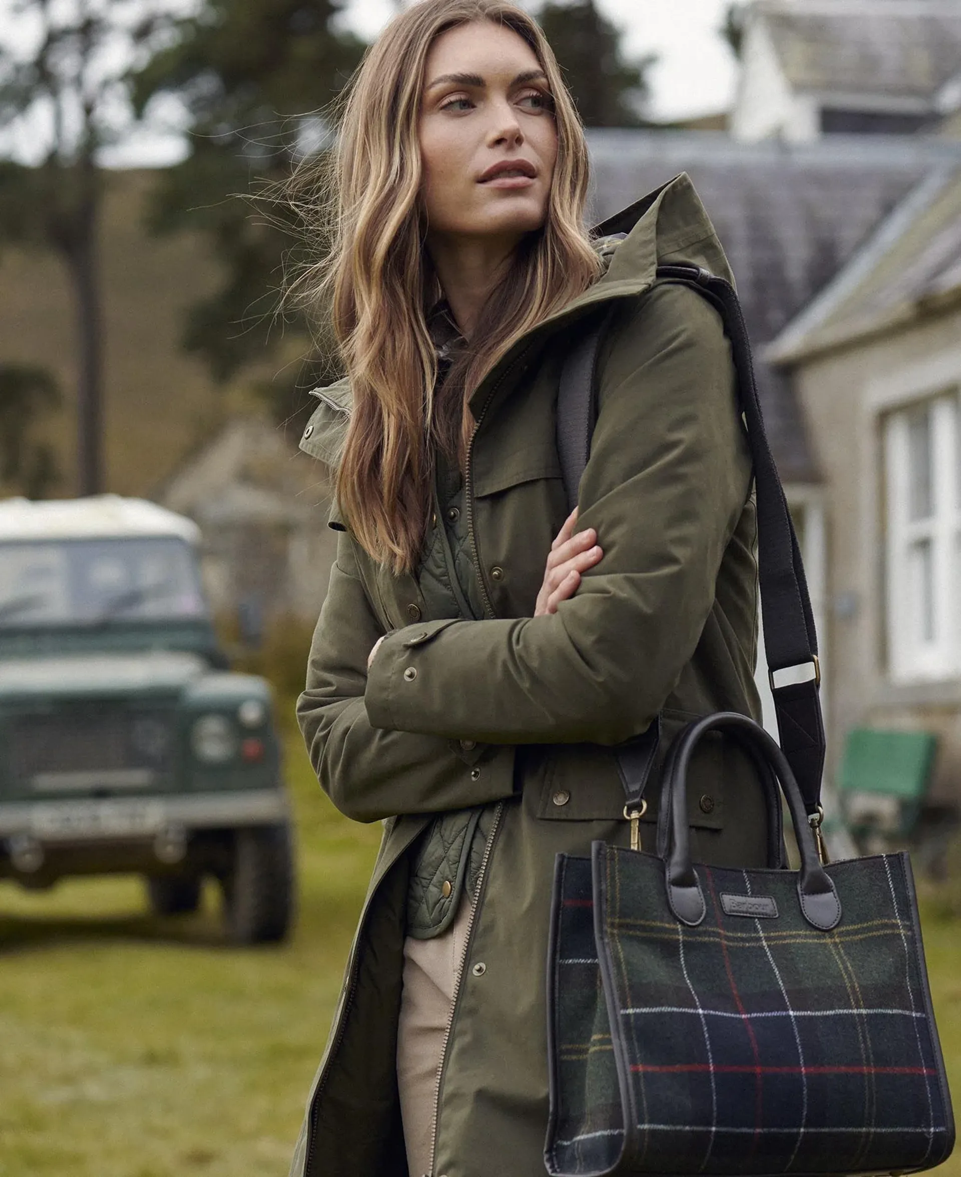 Barbour Barhill Tartan Tote Bag