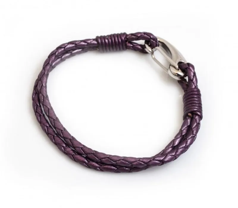 Hiho Plaited Leather Bracelet-3