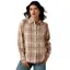 Ariat Billie Jean Western Shirt in White Pepper Coral Plaid
