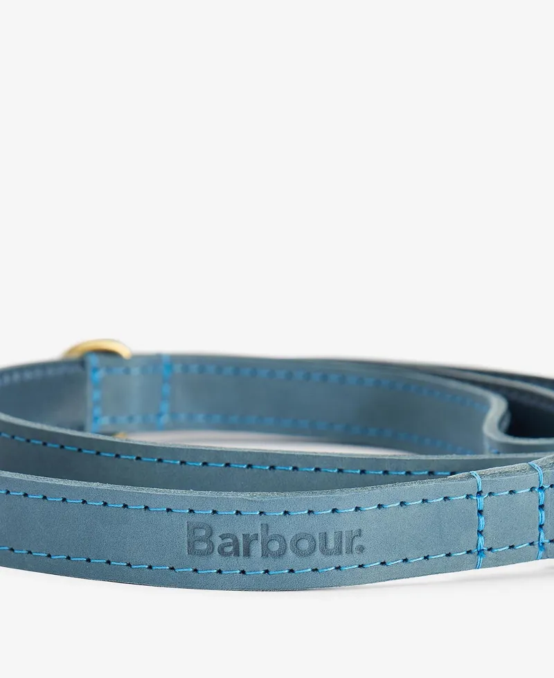 Barbour Leather Dog Lead in Blue-3