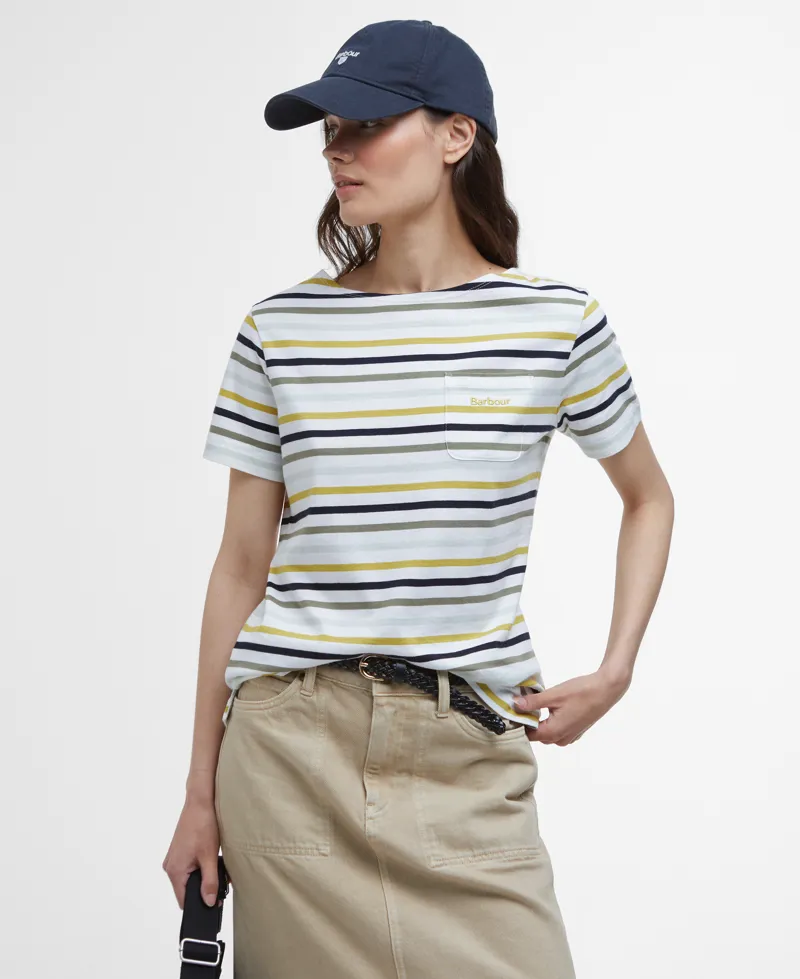 Barbour Bradley Top in Cloud Stripe-1