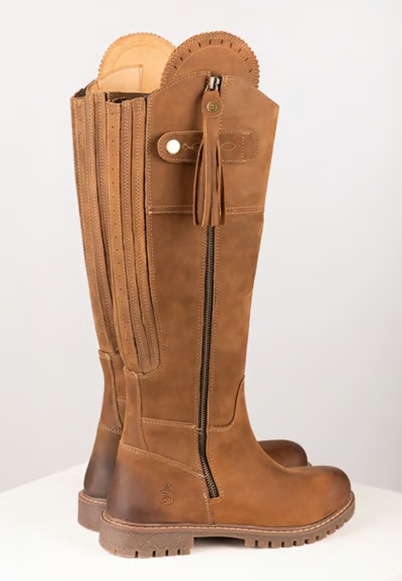 Rydale Bramham Tall Leather Country Boots in Dark Tan-1