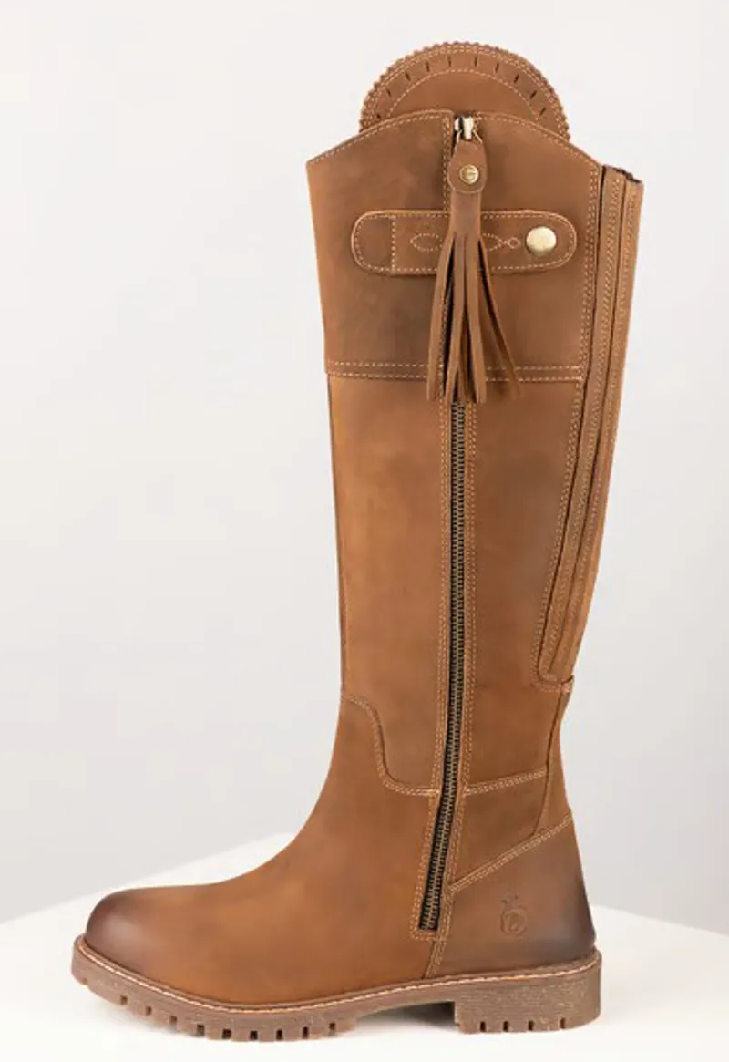Rydale Bramham Tall Leather Country Boots in Dark Tan-3