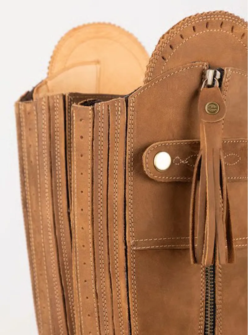 Rydale Bramham Tall Leather Country Boots in Dark Tan-4