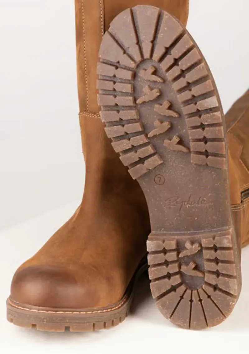 Rydale Bramham Tall Leather Country Boots in Dark Tan-6
