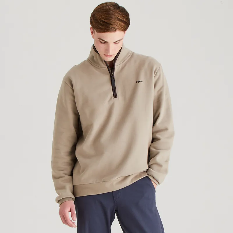 Ridgeline Brancaster 1/4 Zip Top in Roasted Cashew