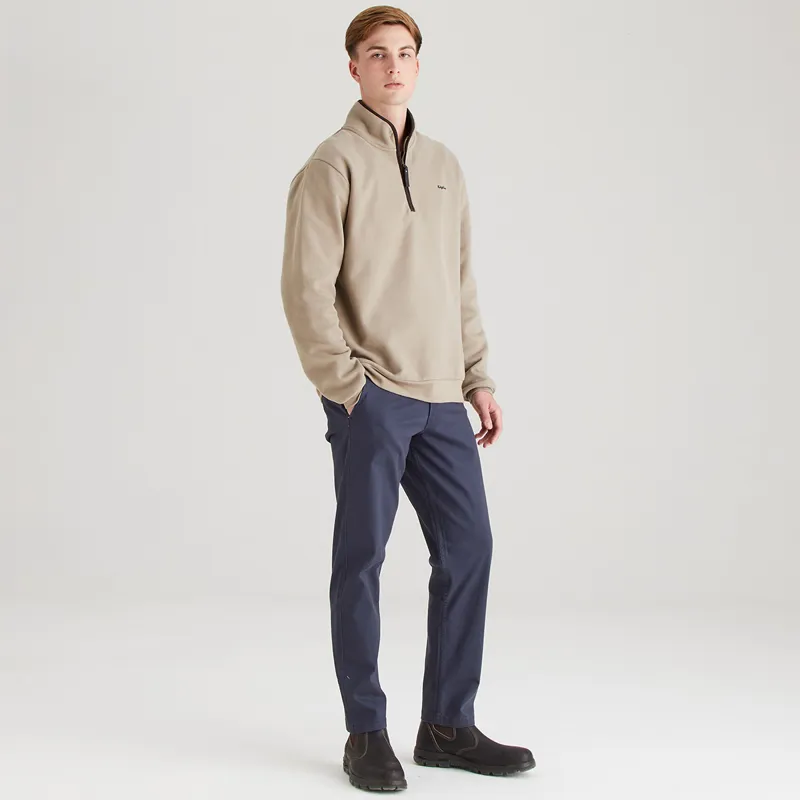 Ridgeline Brancaster 1/4 Zip Top in Roasted Cashew-1