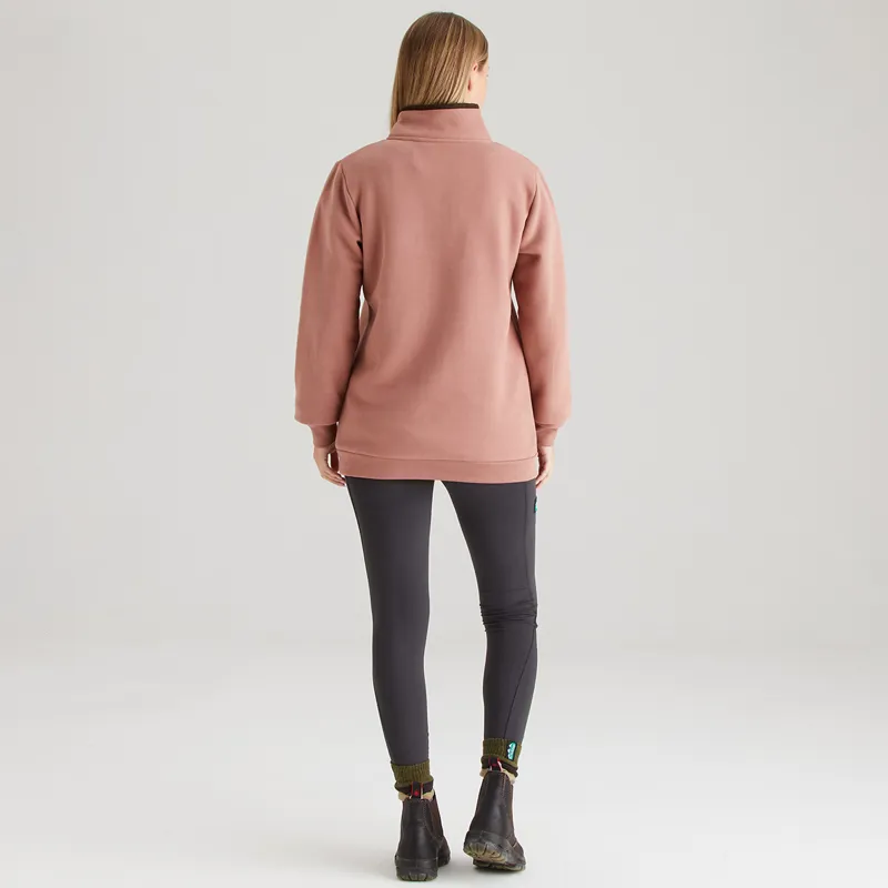 Ridgeline Brancaster 1/4 Zip Top in Dusky Pink-2