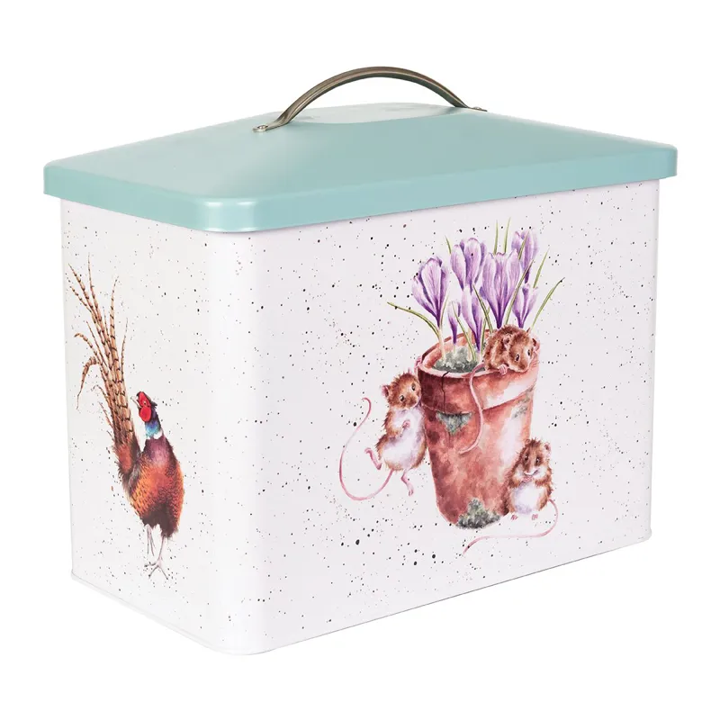 Wrendale Country Animal Bread Bin in Teal
