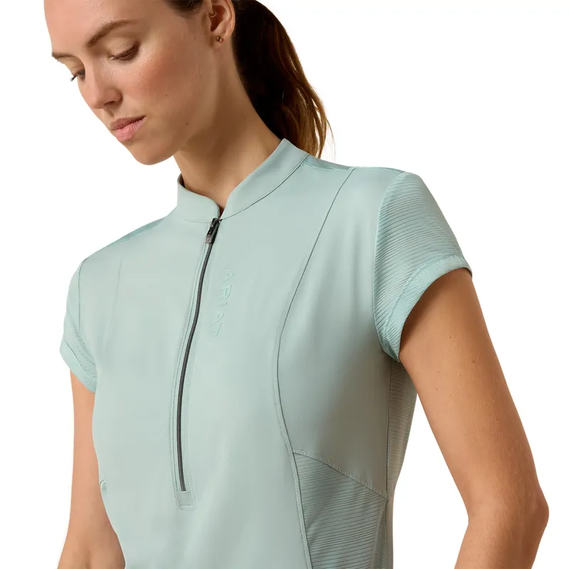 Ariat Breathe 1/2 Zip Baselayer in Blue Surf-3